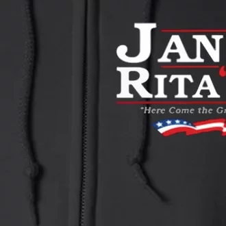 Janet And Rita For President 2024 Full Zip Hoodie