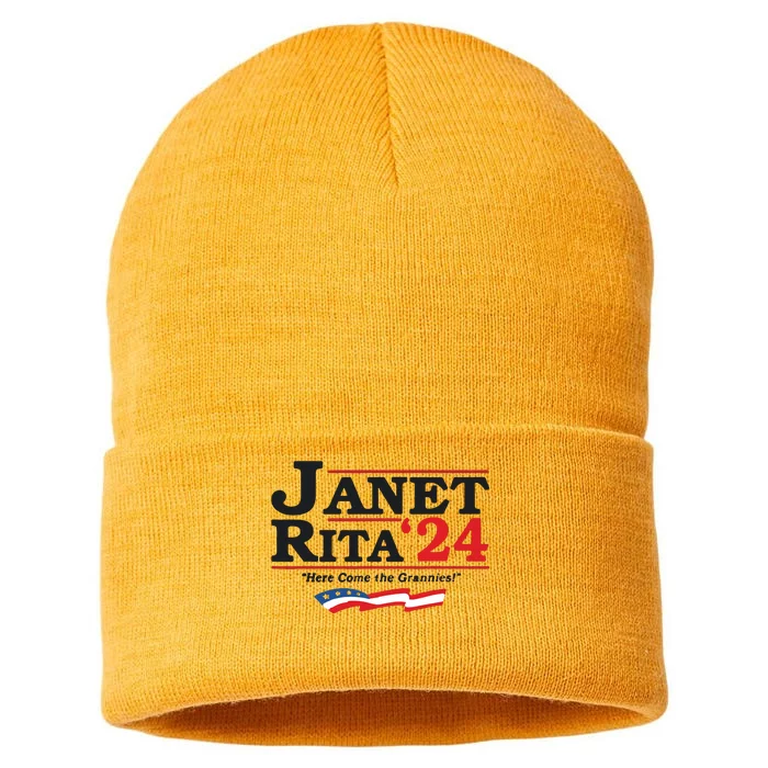 Janet And Rita For President 2024 Sustainable Knit Beanie