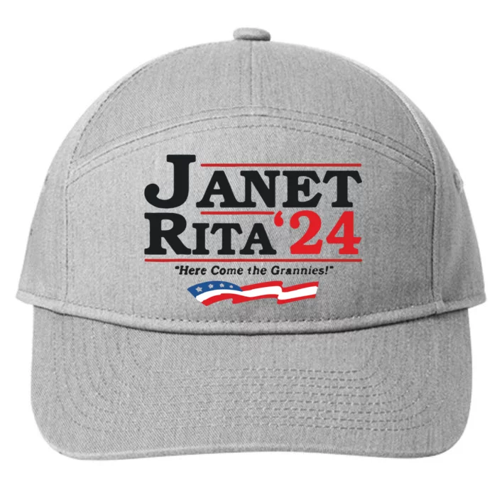 Janet And Rita For President 2024 7-Panel Snapback Hat