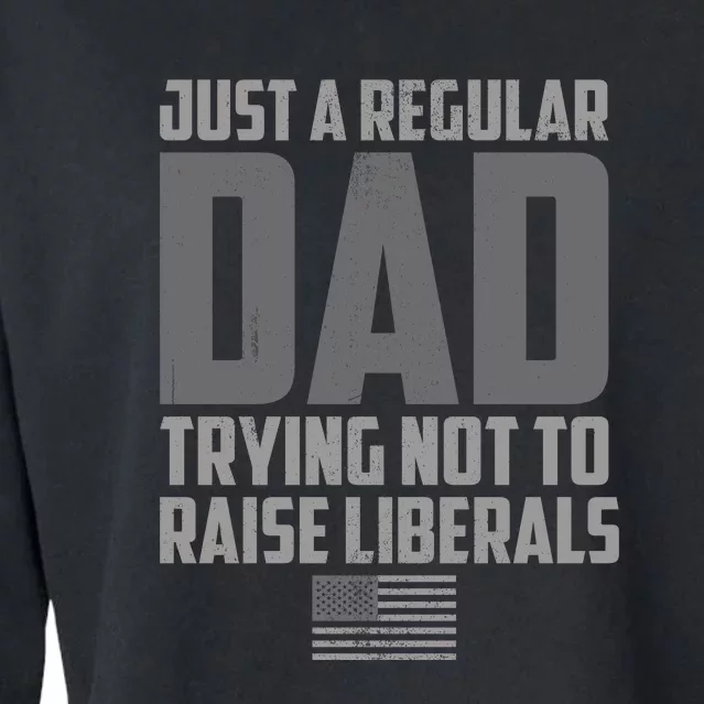 Just A Regular Dad Trying Not To Raise Liberals Cropped Pullover Crew