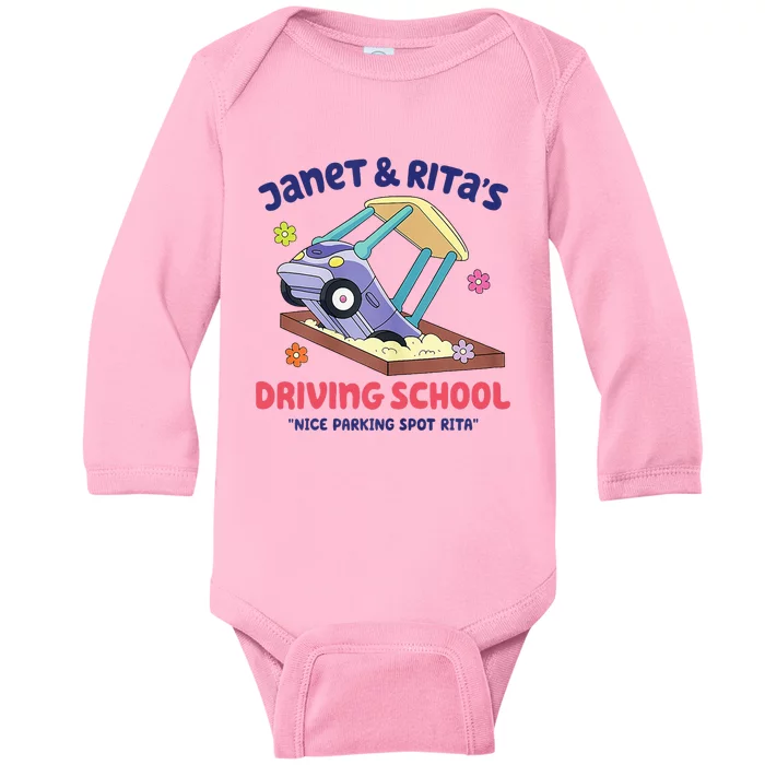 Janet And Rita Driving School Nice Parking Spot Rita Baby Long Sleeve Bodysuit