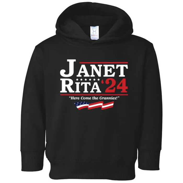 Janet And Rita For President 2024 Toddler Hoodie