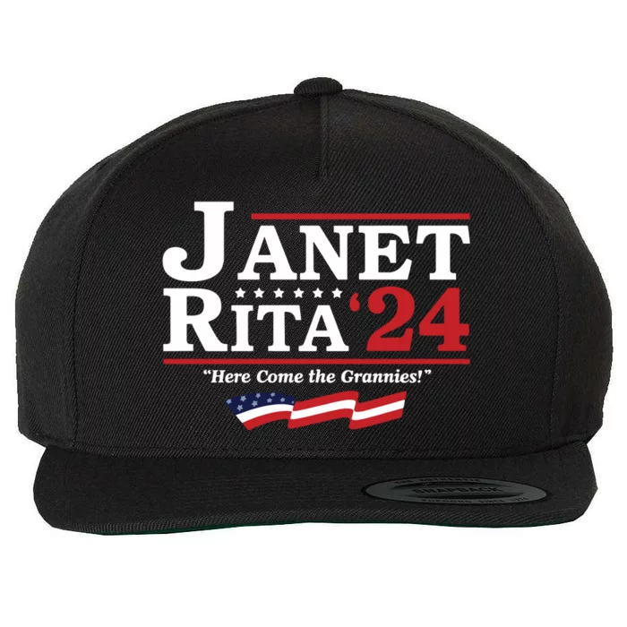 Janet And Rita For President 2024 Wool Snapback Cap