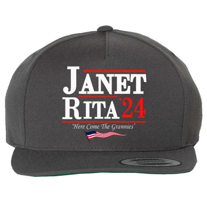 Janet And Rita 2024 Here Come The Grannies Wool Snapback Cap