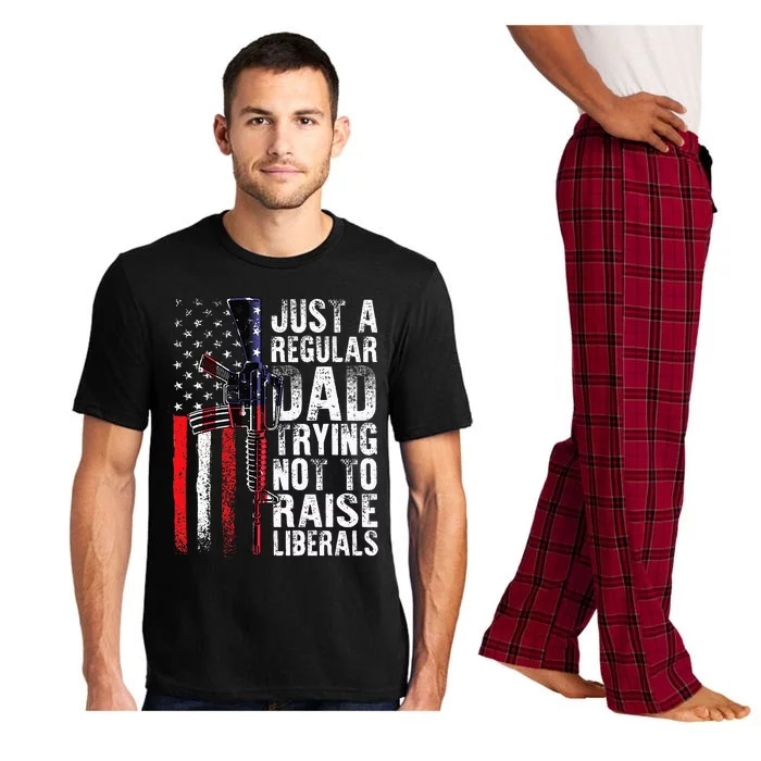 Just A Regular Dad Trying Not To Raise Liberals Fathers Day Pajama Set