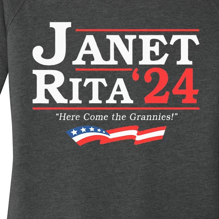 Janet And Rita 2024 Here Come The Grannies Women's Perfect Tri Tunic Long Sleeve Shirt