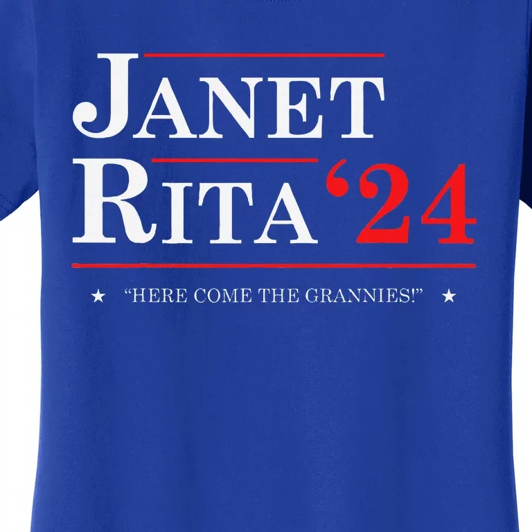 Janet And Rita 24 For President 2024 Funny Election Women's T-Shirt