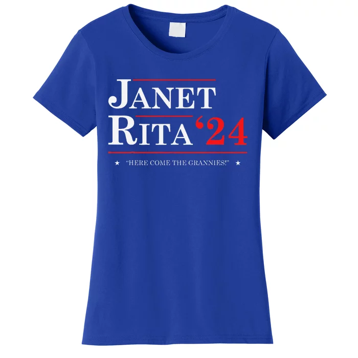 Janet And Rita 24 For President 2024 Funny Election Women's T-Shirt