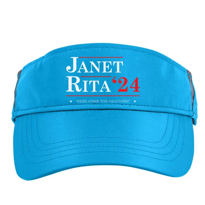 Janet And Rita 24 For President 2024 Funny Election Adult Drive Performance Visor