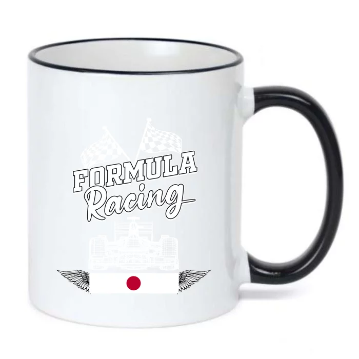 Japanese Auto Race Japan Flag Formula Racing Car Blueprint Great Gift Black Color Changing Mug