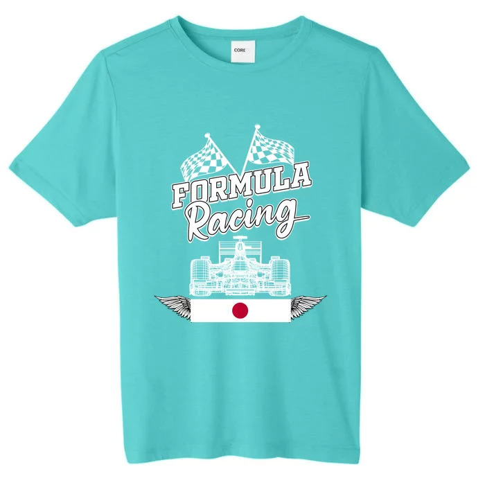 Japanese Auto Race Japan Flag Formula Racing Car Blueprint Great Gift ChromaSoft Performance T-Shirt