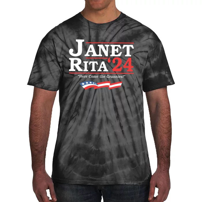 Janet And Rita For President 2024 Grannies For President Tie-Dye T-Shirt