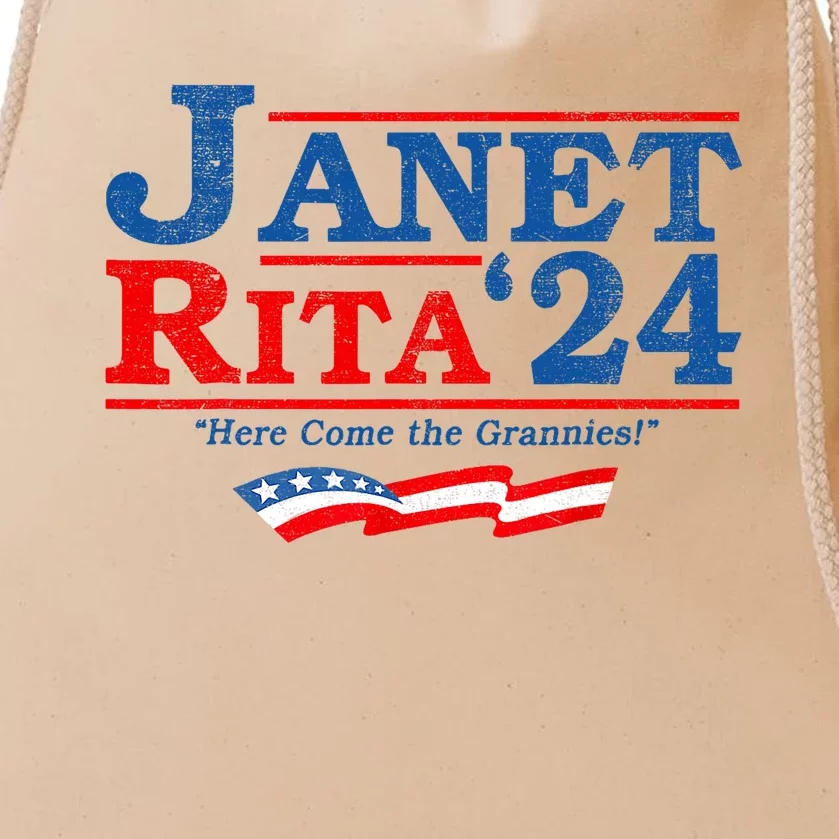 Janet And Rita For President 2024 President 2024 Drawstring Bag