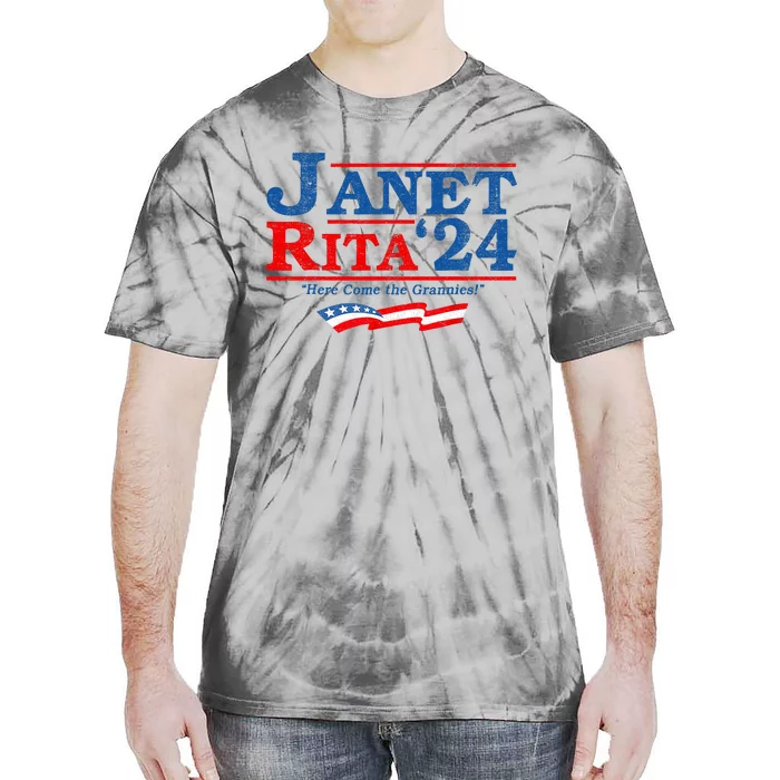 Janet And Rita For President 2024 President 2024 Tie-Dye T-Shirt