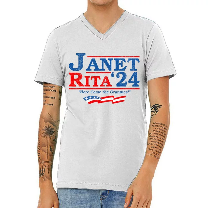 Janet And Rita For President 2024 President 2024 V-Neck T-Shirt