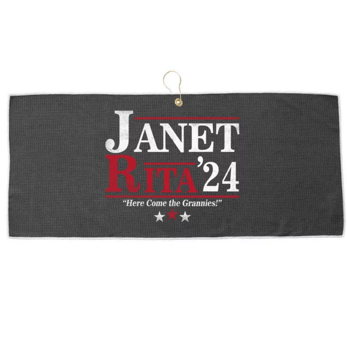 Janet And Rita 2024 Here Come The Grannies Large Microfiber Waffle Golf Towel