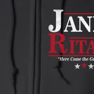 Janet And Rita 2024 Here Come The Grannies Full Zip Hoodie