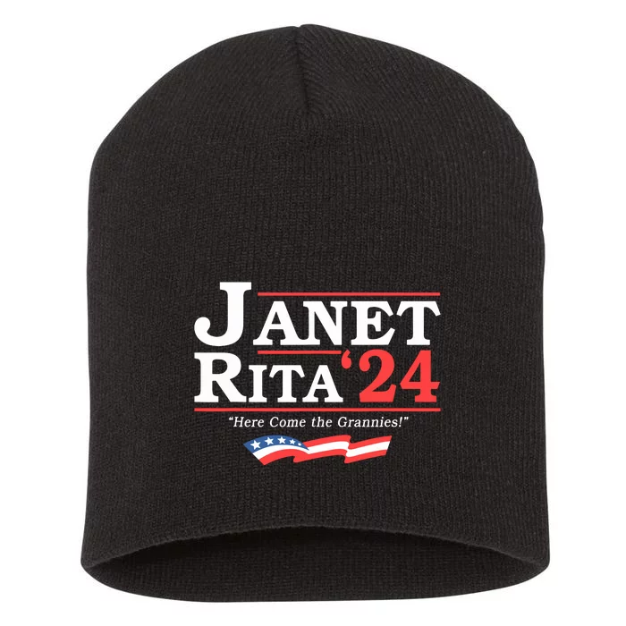 Janet And Rita 2024 Here Come The Grannies Short Acrylic Beanie