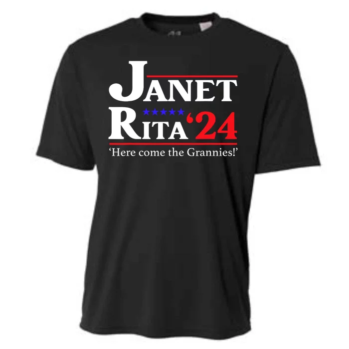 Janet And Rita 2024 Here Come The Grannies President Cooling Performance Crew T-Shirt