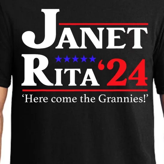 Janet And Rita 2024 Here Come The Grannies President Pajama Set