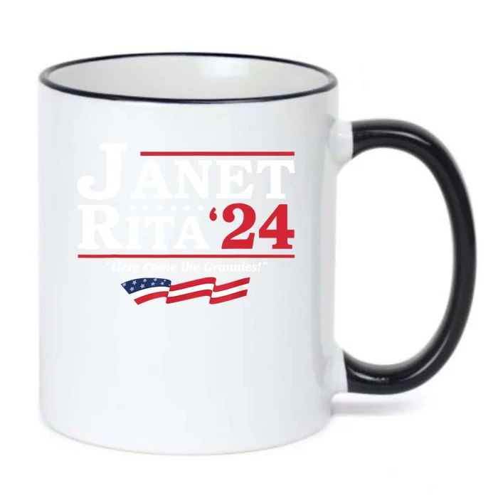 Janet And Rita For President 2024 Here Come The Grannies 24 Black Color Changing Mug