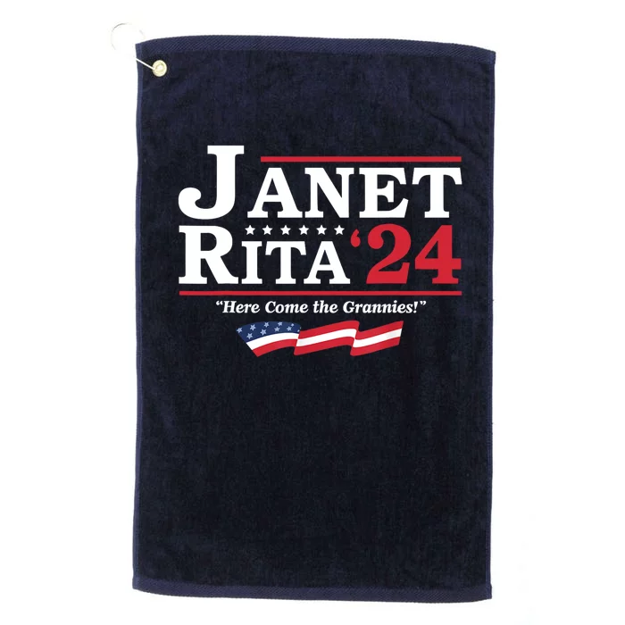 Janet And Rita For President 2024 Here Come The Grannies 24 Platinum Collection Golf Towel