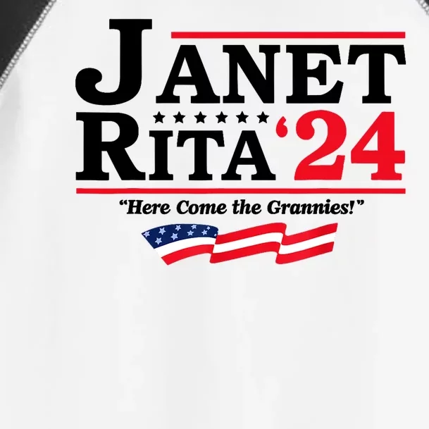 Janet And Rita For President 2024 Here Come The Grannies 24s Toddler Fine Jersey T-Shirt