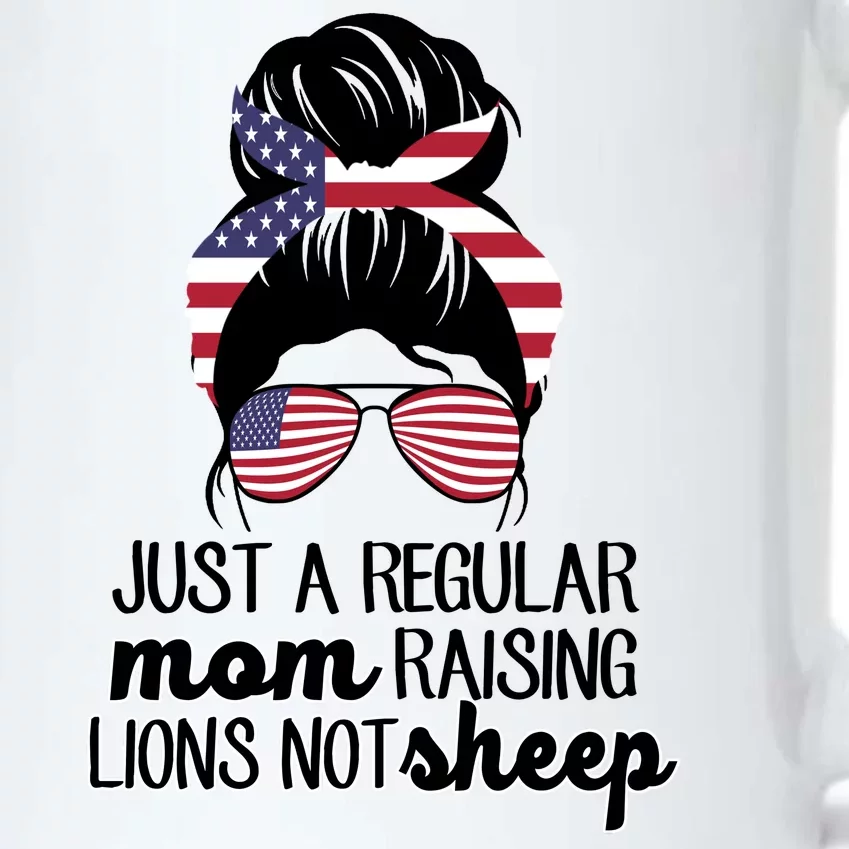 Just A Regular Mom Raising Lions Not Sheep Black Color Changing Mug