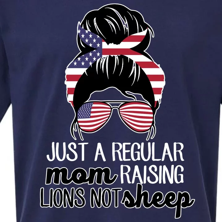 Just A Regular Mom Raising Lions Not Sheep Sueded Cloud Jersey T-Shirt