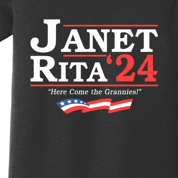 Janet And Rita 2024 Here Come The Grannies Baby Bodysuit