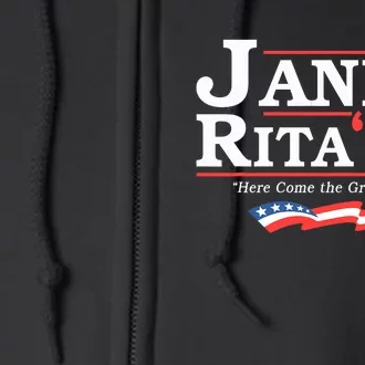 Janet And Rita 2024 Here Come The Grannies Full Zip Hoodie