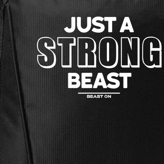 Just A Strong Beast Fitness Training Gym Motivation Sayings Gift City Backpack