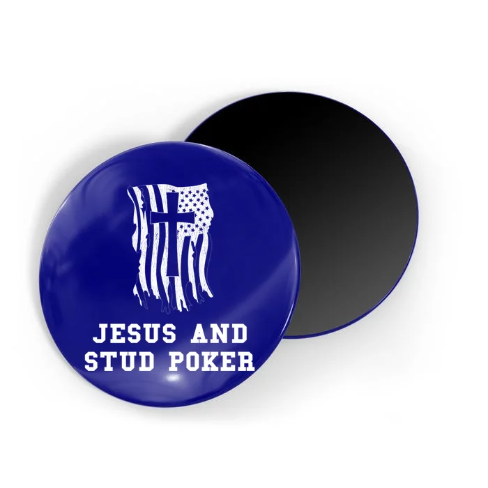 Jesus And Stud Poker Design / Christian Stud Poker Fan Great Gift Magnet