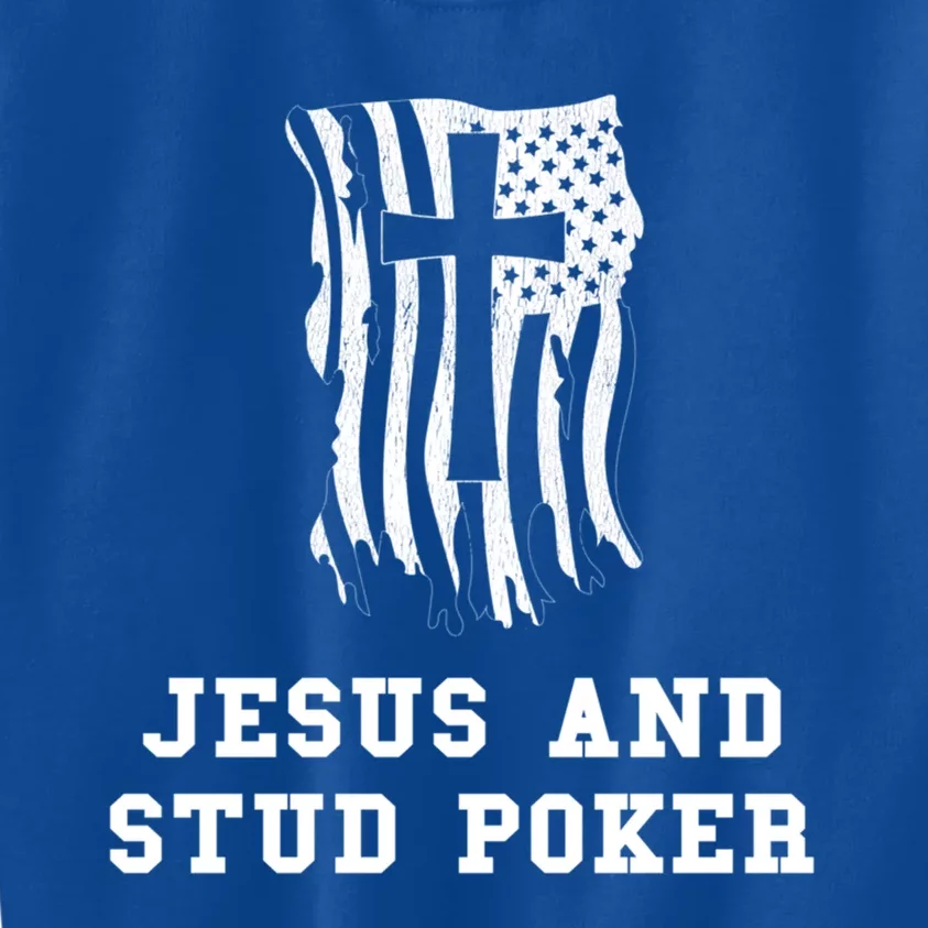 Jesus And Stud Poker Design / Christian Stud Poker Fan Great Gift Kids Sweatshirt