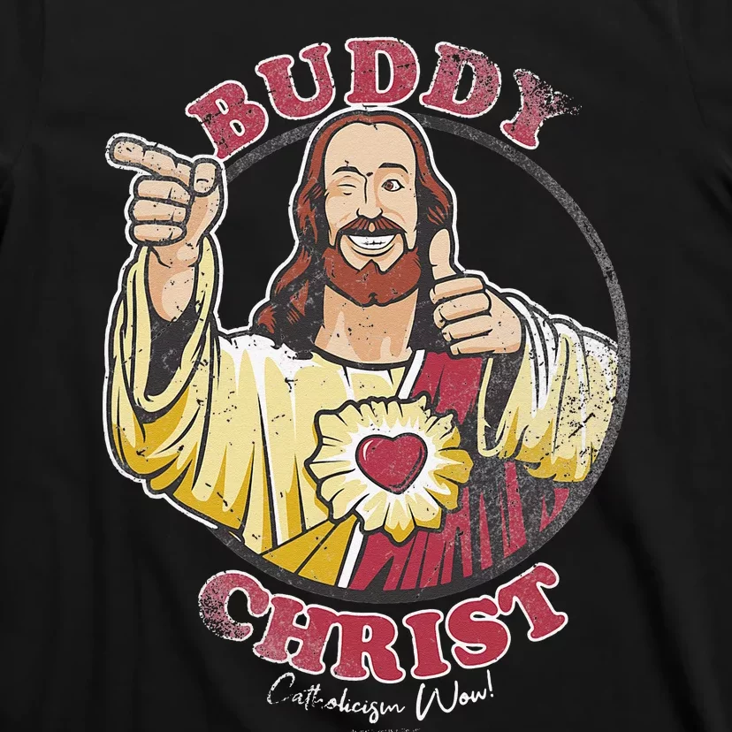 Jay and Silent Bob Buddy Christ Circle Portrait T-Shirt