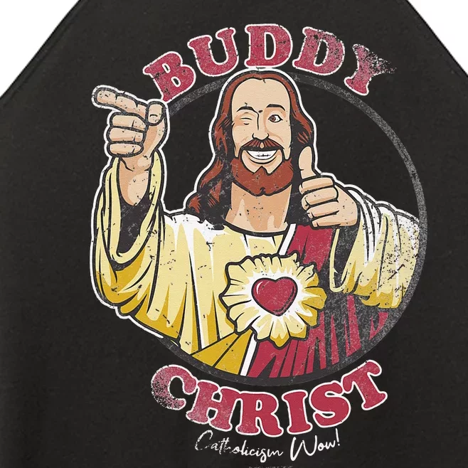 Jay and Silent Bob Buddy Christ Circle Portrait Women’s Perfect Tri Rocker Tank