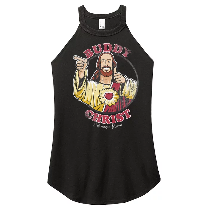 Jay and Silent Bob Buddy Christ Circle Portrait Women’s Perfect Tri Rocker Tank