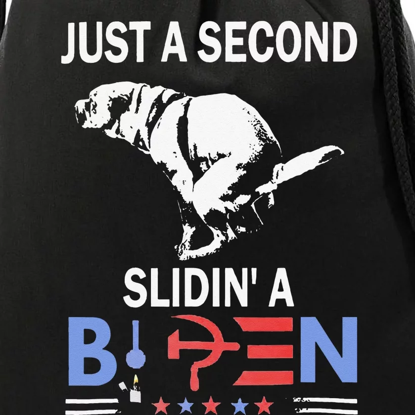 Just A Second Slidin' A Biden Drawstring Bag