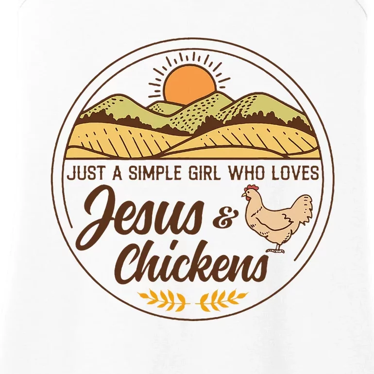 Just A Simple Girl Who Loved Jesus And Chickens Christian Ladies Essential Tank