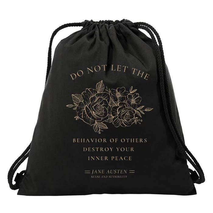 Jane Austen Sense and Sensibility Bookish Drawstring Bag