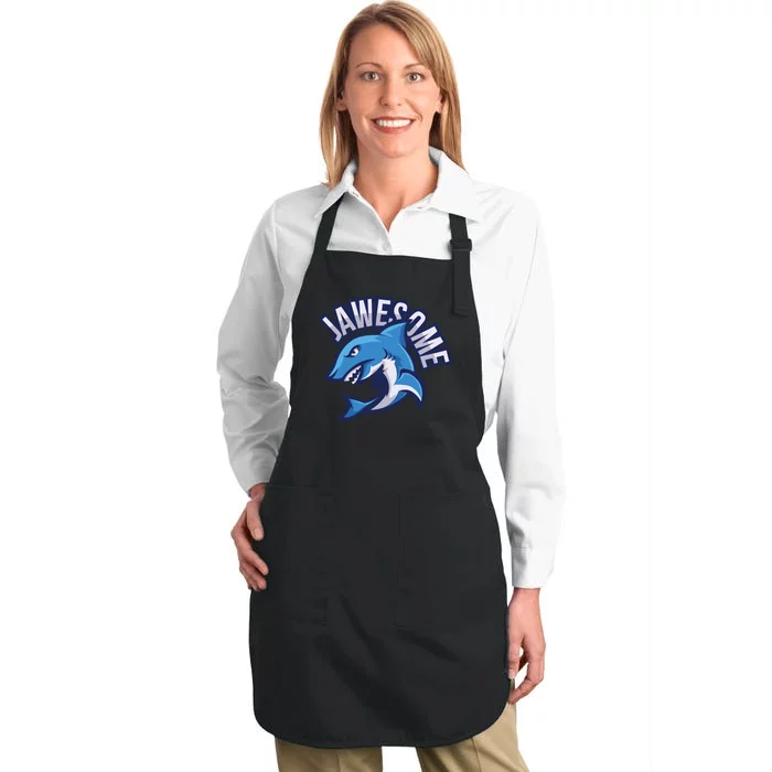 JaweSome Angry Shark Full-Length Apron With Pocket