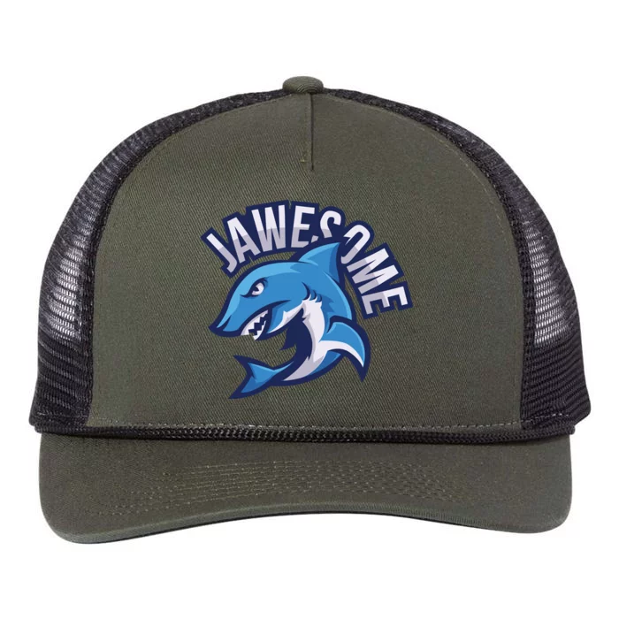 JaweSome Angry Shark Retro Rope Trucker Hat Cap