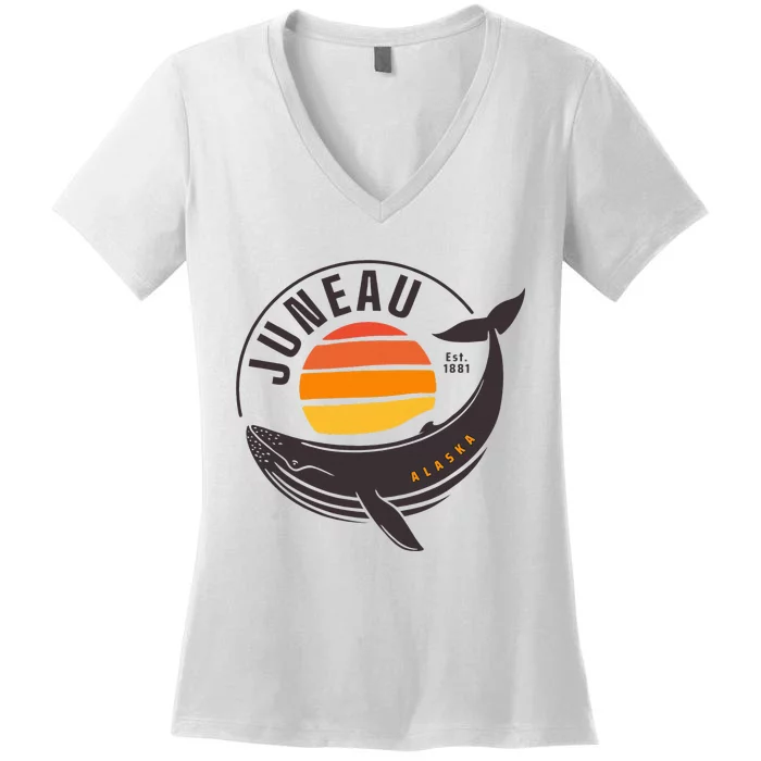 Juneau Alaska Souvenir Women's V-Neck T-Shirt