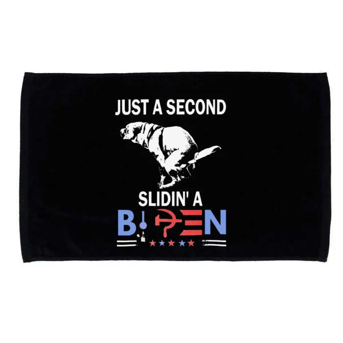 Just A Second Slidin' A Biden Microfiber Hand Towel