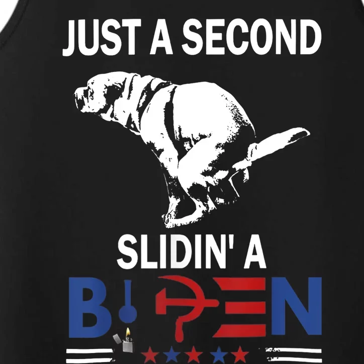 Just A Second Slidin' A Biden Performance Tank