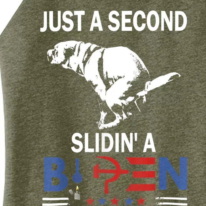 Just A Second Slidin' A Biden Women’s Perfect Tri Rocker Tank