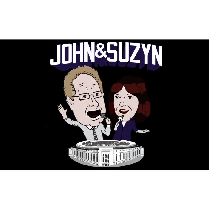 John And Suzyn Talking Bobblehead Night Caricature Bumper Sticker