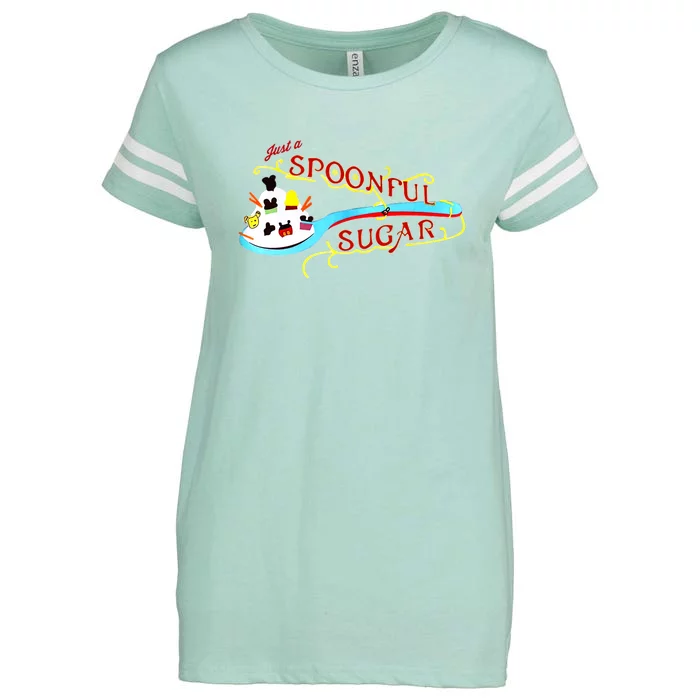 Just A Spoonful Of Sugar Graphic Tee Enza Ladies Jersey Football T-Shirt