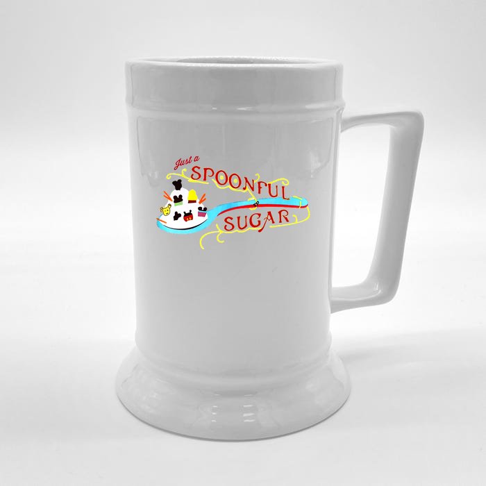 Just A Spoonful Of Sugar Graphic Tee Front & Back Beer Stein