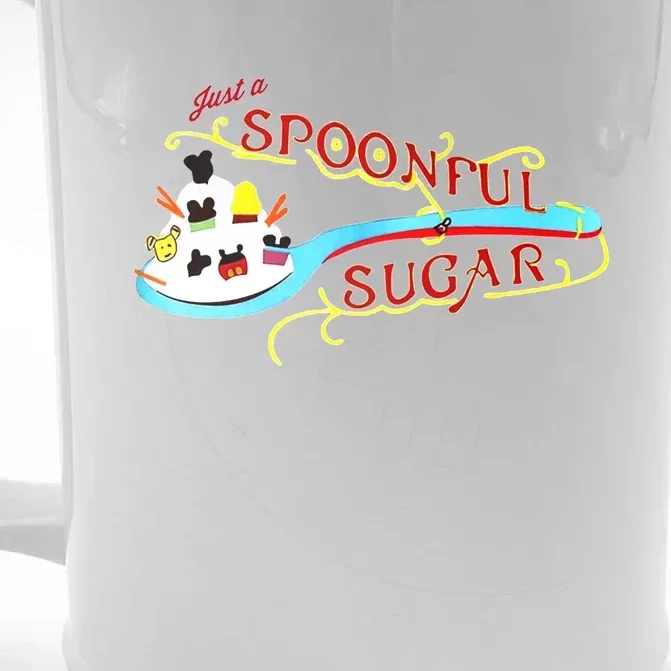 Just A Spoonful Of Sugar Graphic Tee Front & Back Beer Stein